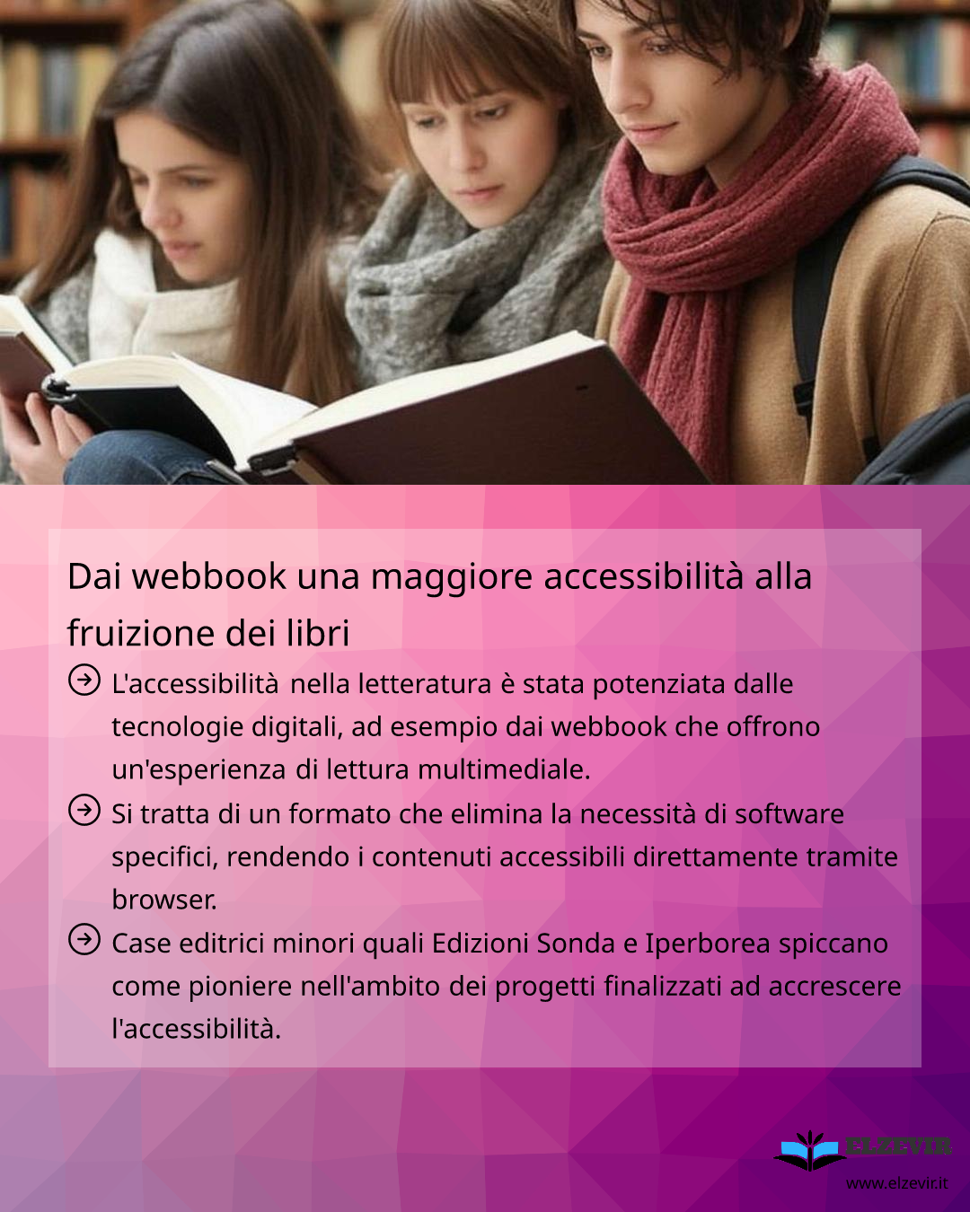 Webbook Dai webbook una maggiore accessibilità alla lettura dei libri